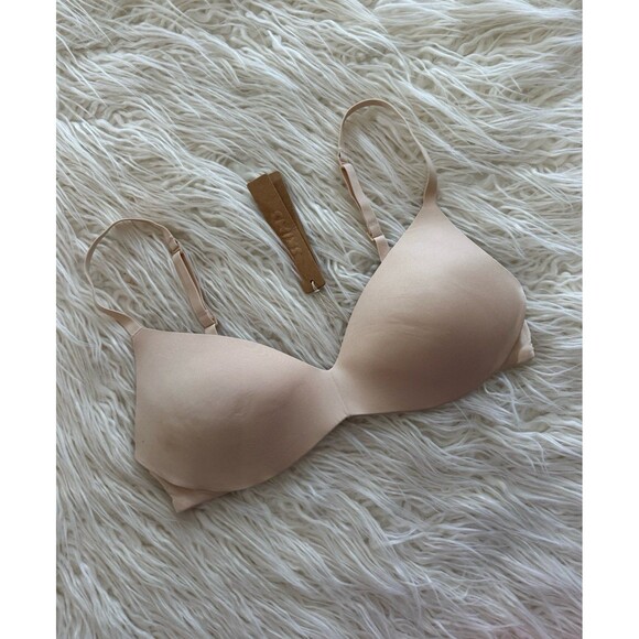 Skims Wireless Form Pushup Plunge Bra Sand Size 32B - Picture 3 of 8